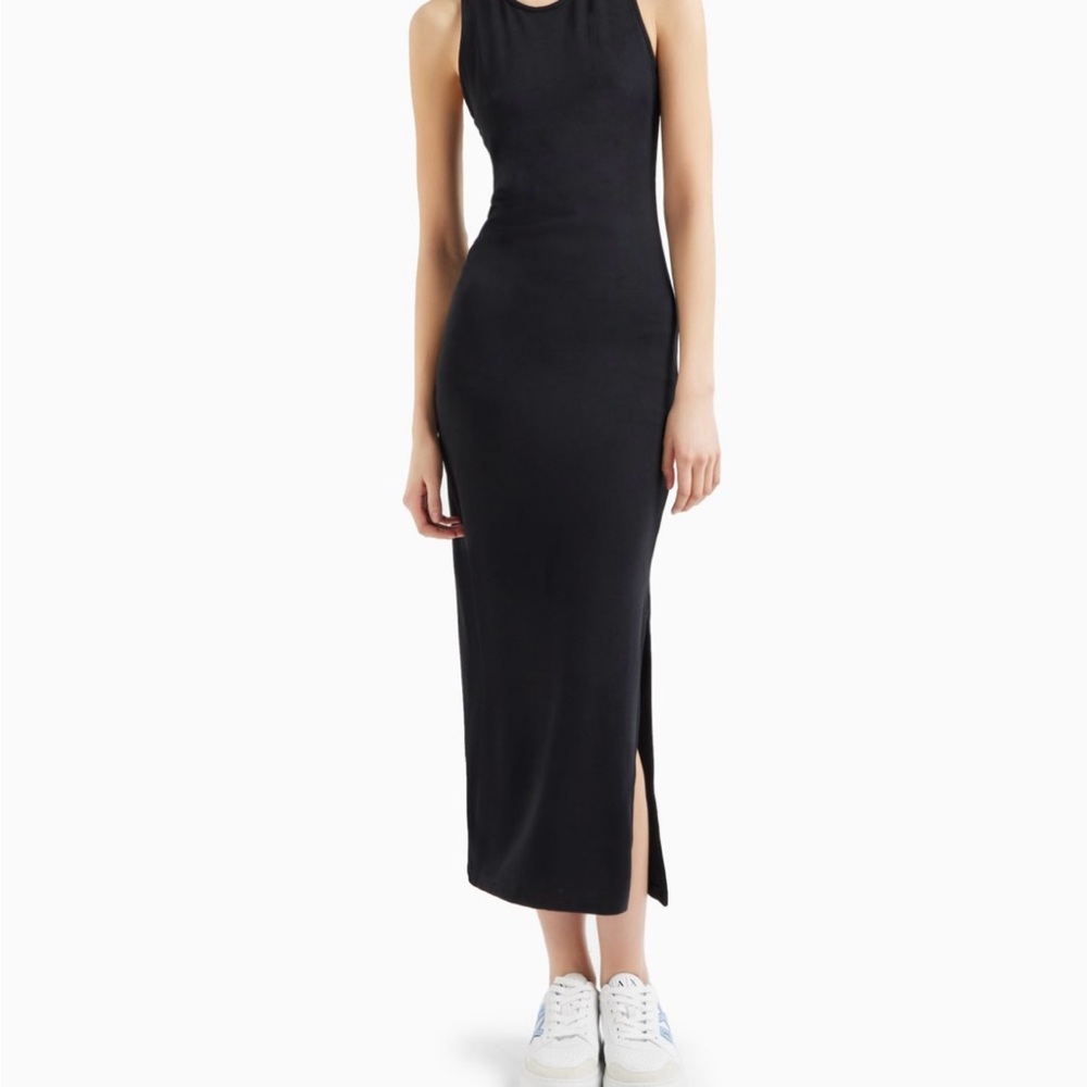 Armani Exchange Black Midi Dress